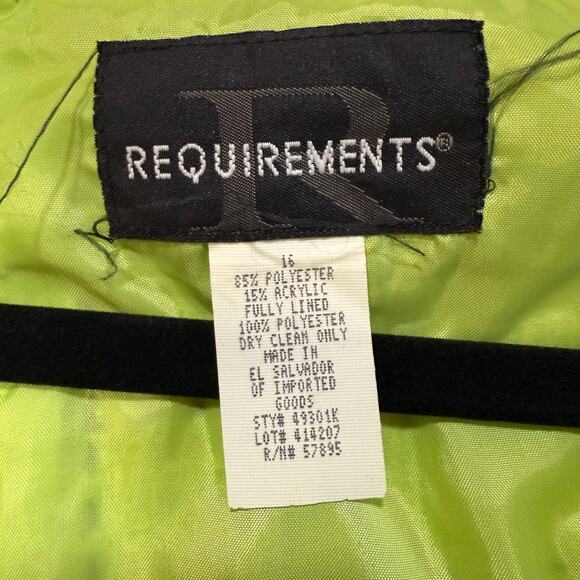 VTG Requirements 14 Green Plaid Tweed Miniskirt Y2K Mod Preppy Office Clueless - Picture 6 of 8